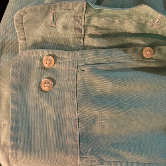 Ralph Lauren Button Up Shirt 16.5 34/35 Classic Fit Green Flesh Pony Preppy - Picture 7 of 11